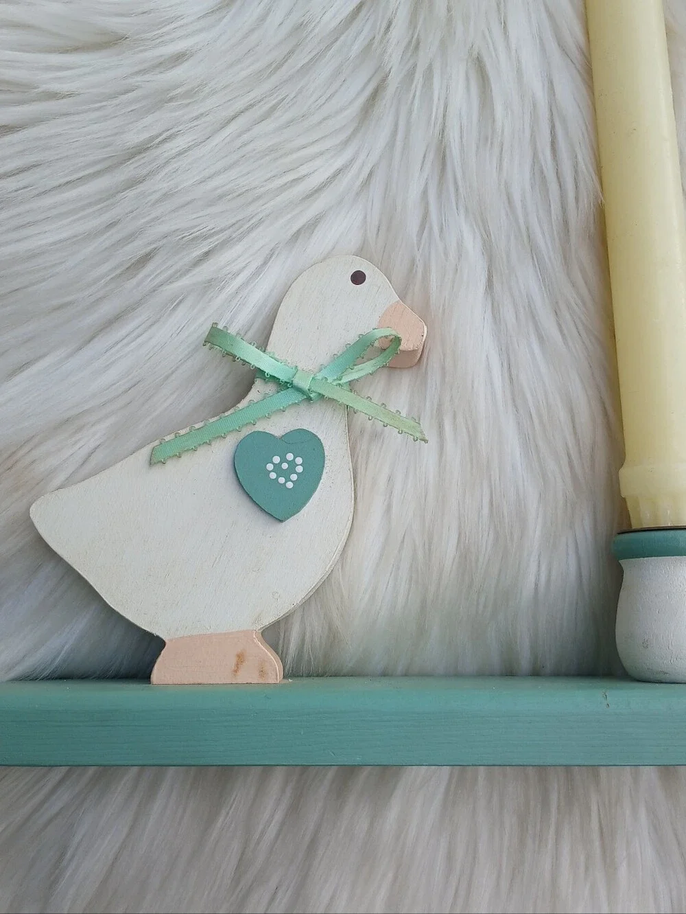 Candle Holder Country Goose Duck Bird Cottagecore Shabby Chic Farmhouse Decor